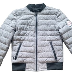 GIANNI BINI Women's Gray Puffer Zip Up Jacket Size Medium